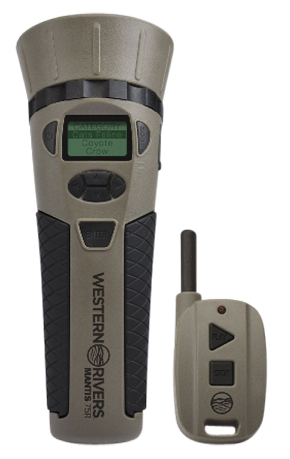 Western Rivers Mantis 75R Compact Electronic Game Call, 75 Pre-Loaded Sounds, Brown