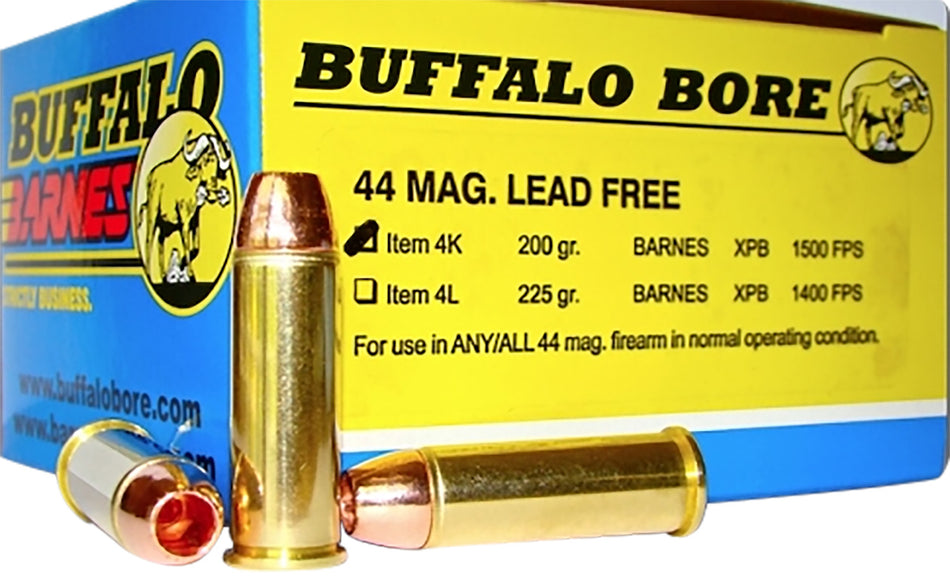 Buffalo Bore BUFFALO-BARNES LEAD-FREE .44 Magnum 200 grain Barnes VOR-TX XPB Lead-Free ammunition