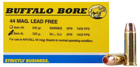 Buffalo Bore BUFFALO-BARNES LEAD-FREE .44 Magnum 225 grain Barnes VOR-TX XPB Lead-Free ammunition