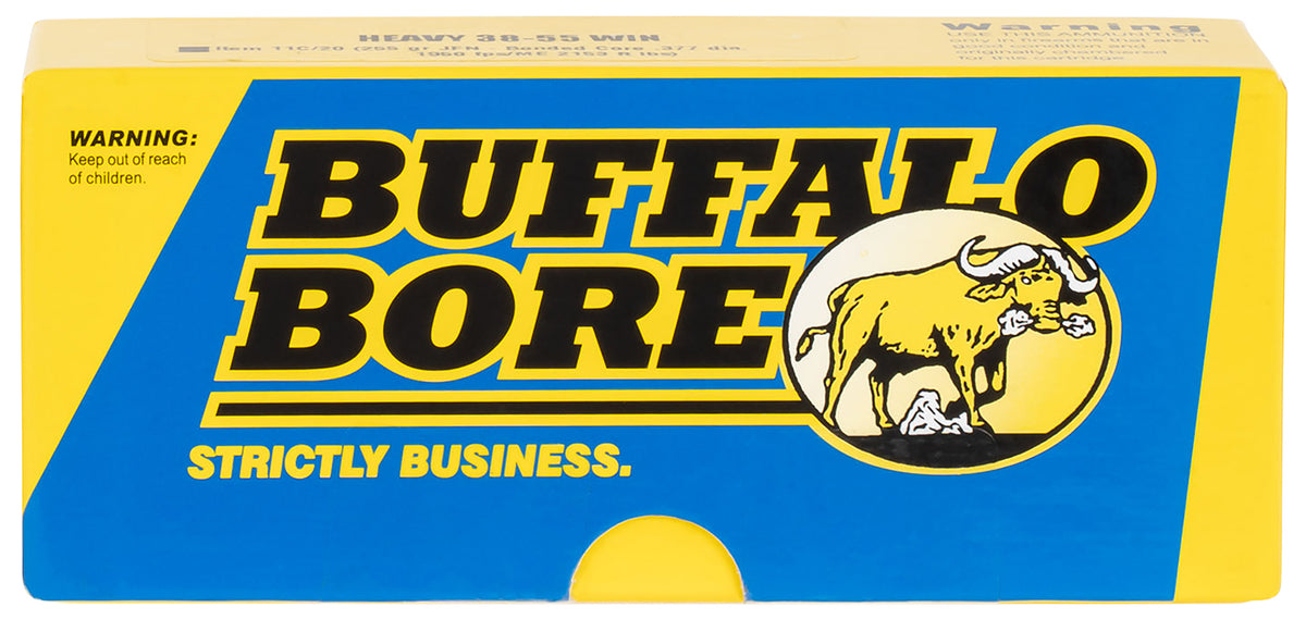 Buffalo Bore Heavy .38-55 Winchester 255 grain Semi-Jacketed Flat Point ammunition