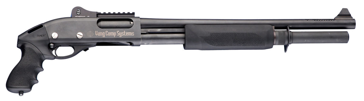 Hogue 08715 Remington 870 Shotgun Tamer Rubber Grip & Polymer Forend Black with Finger Grooves