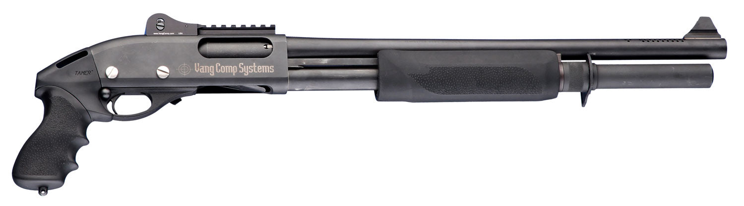 Hogue 08715 Remington 870 Shotgun Tamer Rubber Grip & Polymer Forend Black with Finger Grooves