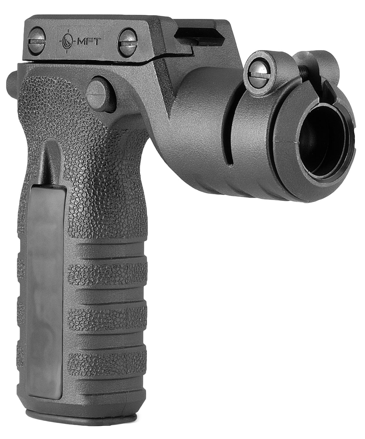 Mission First Tactical RTG Black Polymer Compact Vertical Grip with Flashlight Mount AR-Platform
