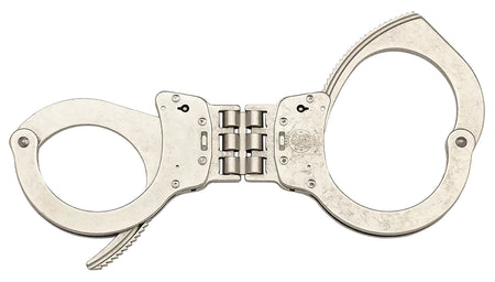 Smith & Wesson 350133 1H-1 Universal Hinged Double Lock Nickel Steel Handcuffs