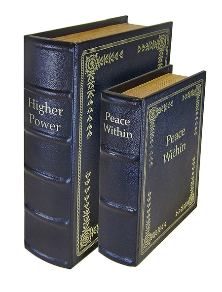 Peace Keeper Diversion Concealment Book Set Black Wood 2-Handgun Storage