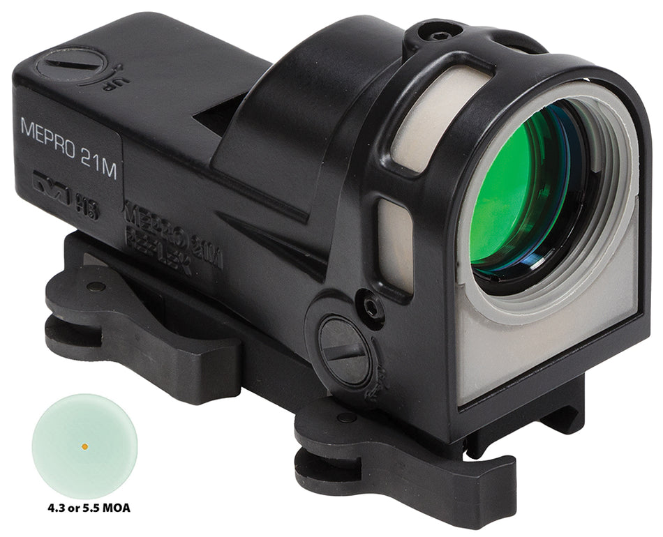 Meprolight M21 30mm 4.3 MOA Dot Battery-Free Reflex Sight, Black