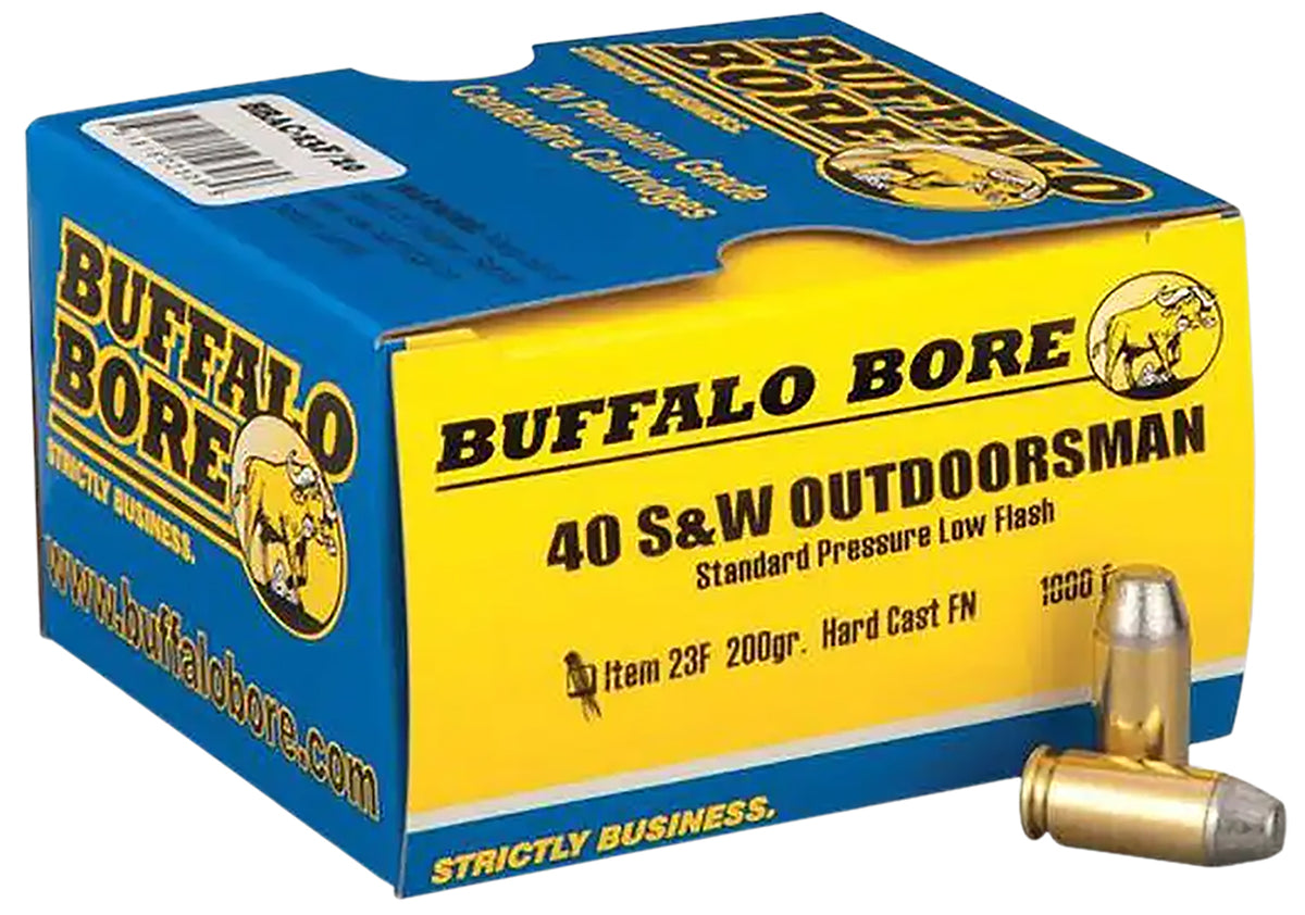 Buffalo Bore Outdoorsman .40 S&W 200 grain Hard Cast Flat Nose ammunition