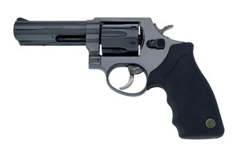 Taurus 2-820041 82 Medium 38 Special +P 6 Shot 4" Matte Black Oxide Alloy Steel Barrel, Cylinder & Frame, Black Finger Grooved Rubber Grip, Transfer Bar Safety, Exposed Hammer