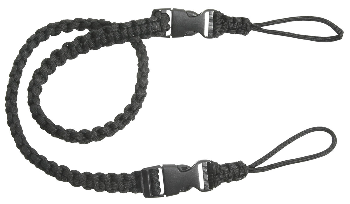 Outdoor Connection Black Paracord Binocular Strap 32.5" OAL Lightweight Carry