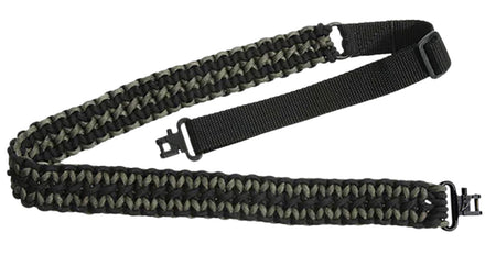 Outdoor Connection Paracord Rifle/Shotgun Sling Adjustable 43" Black/Green 1" Width