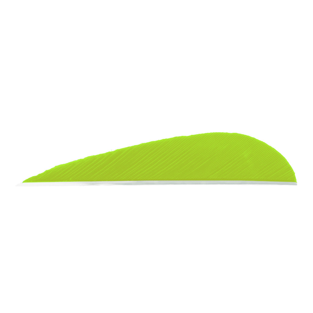 Trueflight Parabolic Arrow Fletching Chartreuse 3 in. LW Pkg of 100