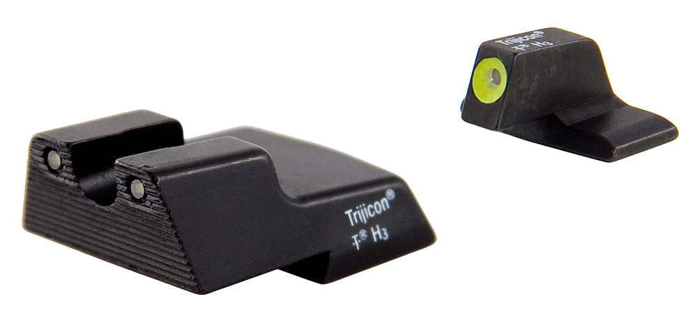 Trijicon HD Night Sights Green Tritium Yellow Outline - H&K .45C/.45C Tactical/VP9 Set (600602)