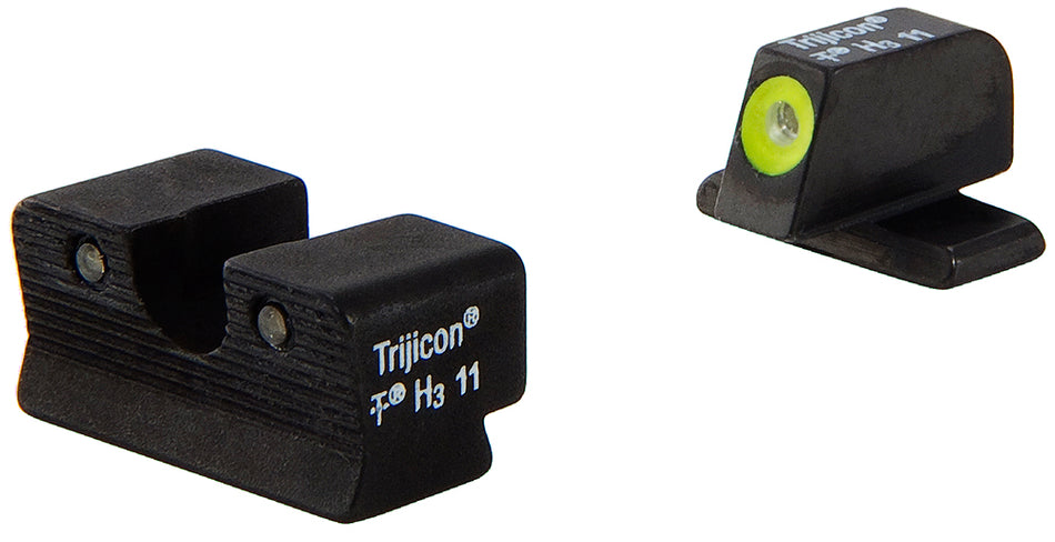 Trijicon HD Night Sights Yellow Outline Front - Sig Sauer P220/P229/P240 #6/#8 Sight Set (600578)