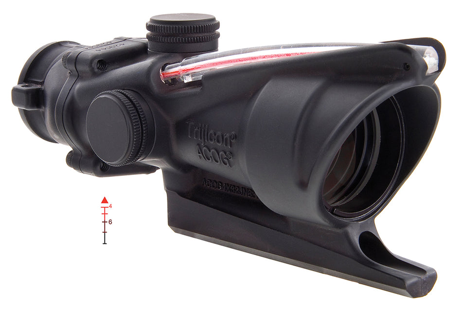 Trijicon 100213 ACOG Fixed 4x32mm Scope Black Anodized Illuminated Red Triangle Post Reticle