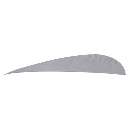 Trueflight 4-Inch Grey RW Parabolic Feathers 100 Count