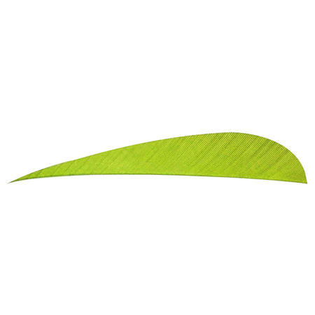 Trueflight 4-Inch Chartreuse RW Parabolic Feathers 100 Count