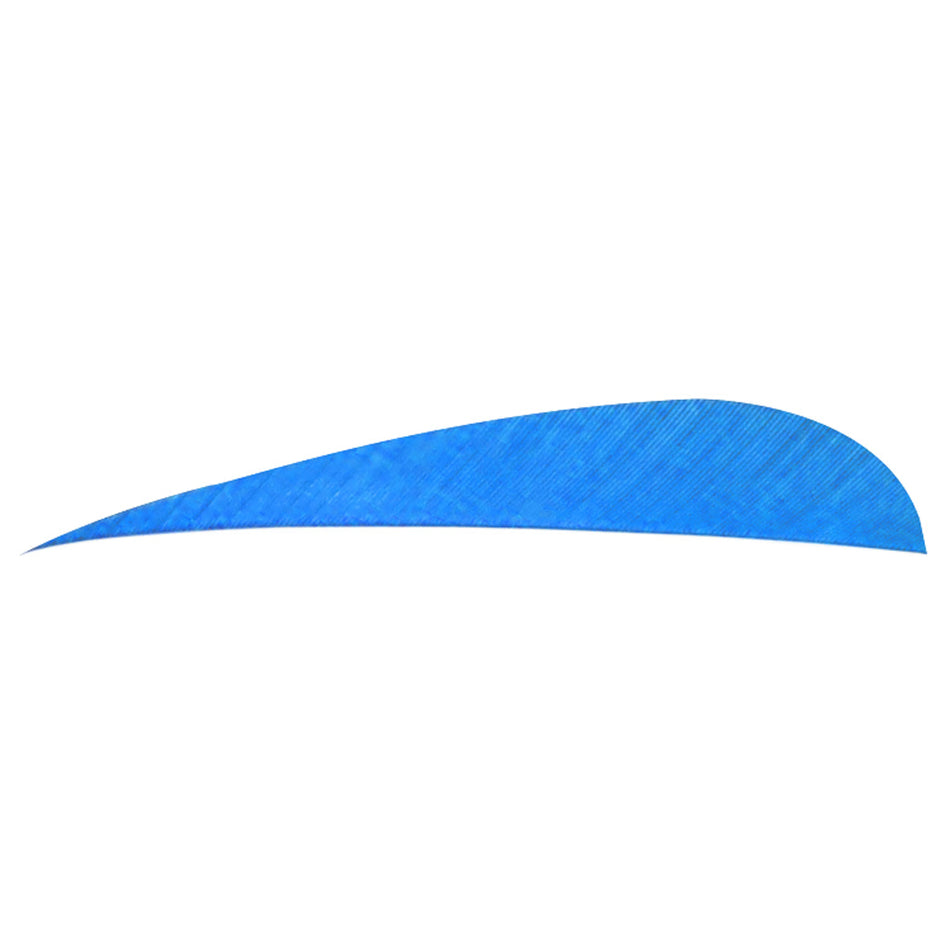 Trueflight 4-Inch Blue LW Parabolic Feathers 100 Count