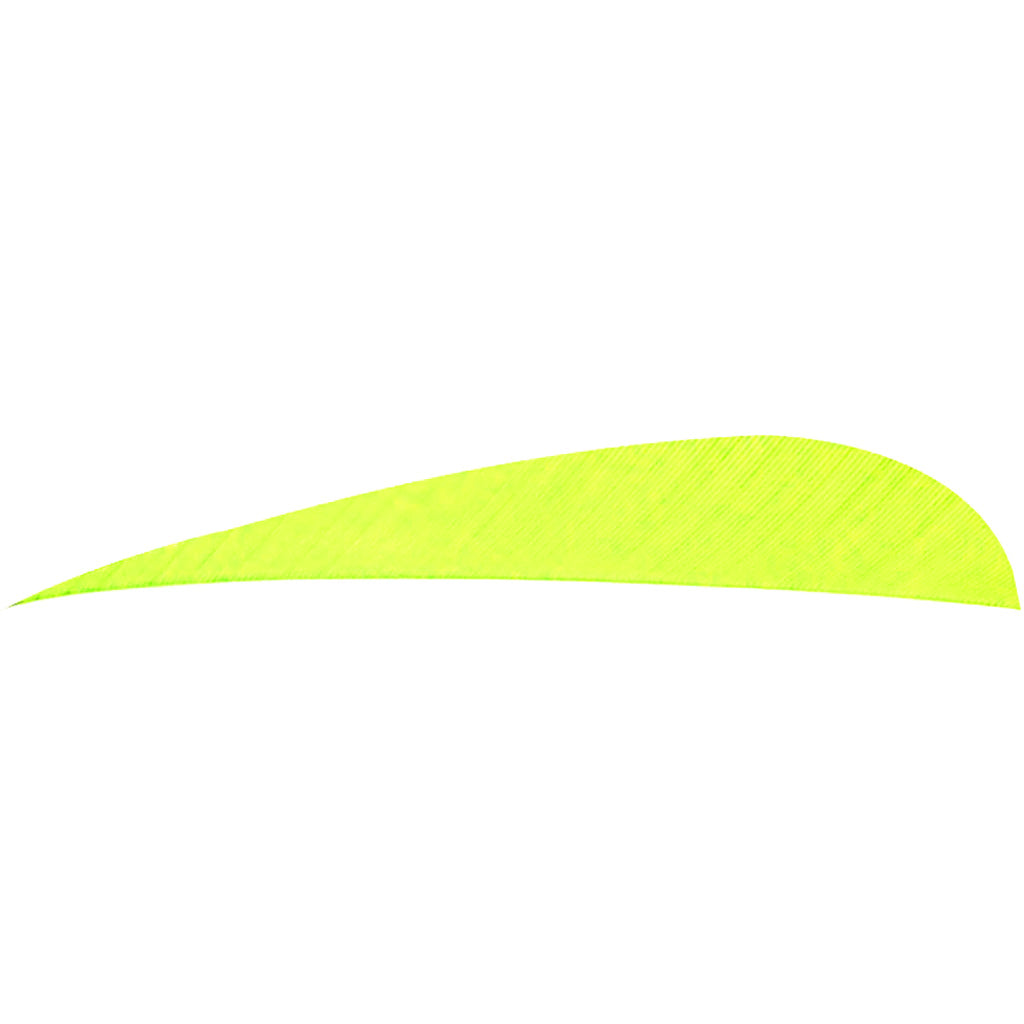 Trueflight 4-Inch Chartreuse LW Parabolic Feathers 100 Count