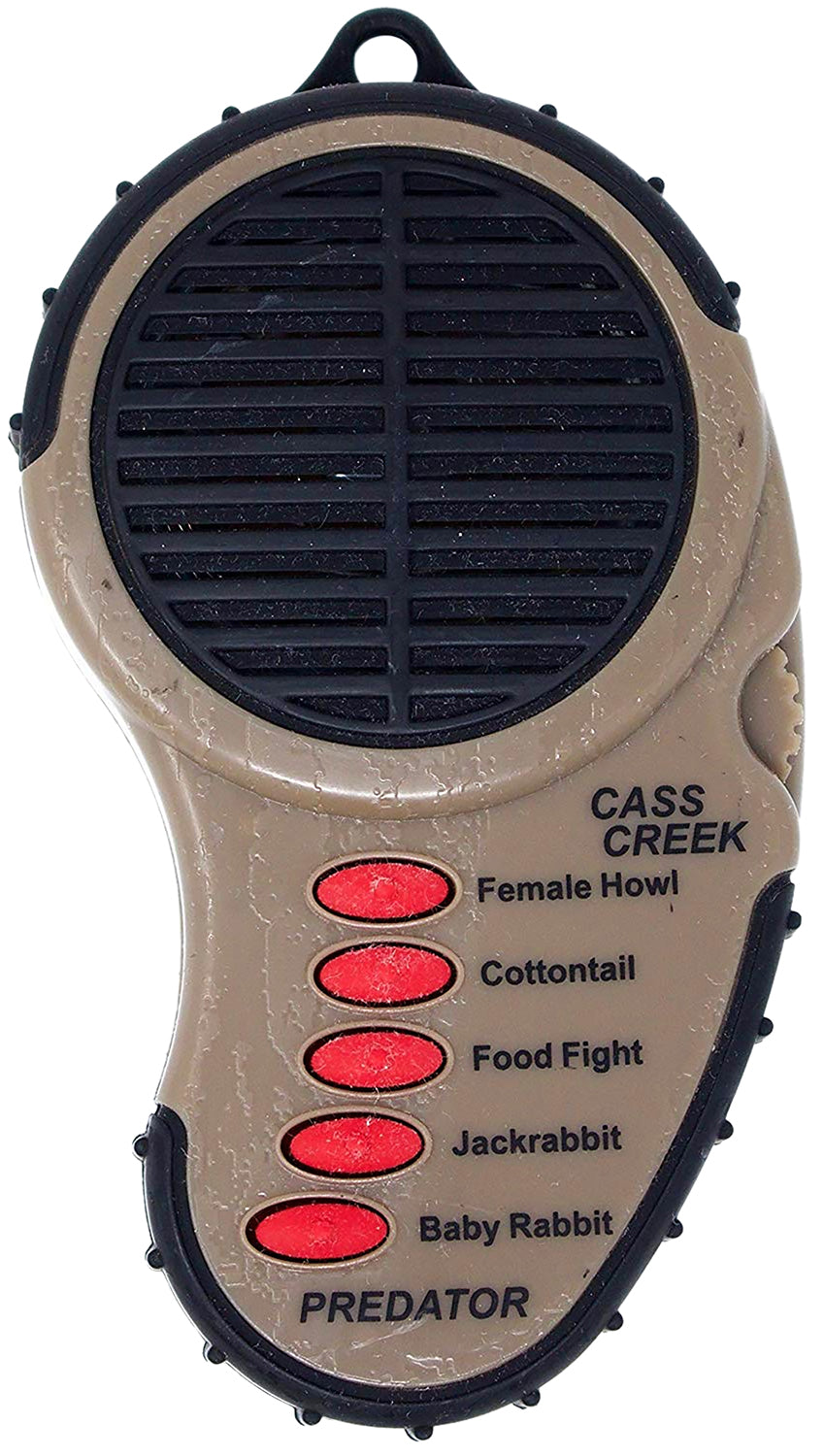Cass Creek 010 Ergo Predator Electronic Game Call 5 Sounds with Belt Clip, Brown Plastic