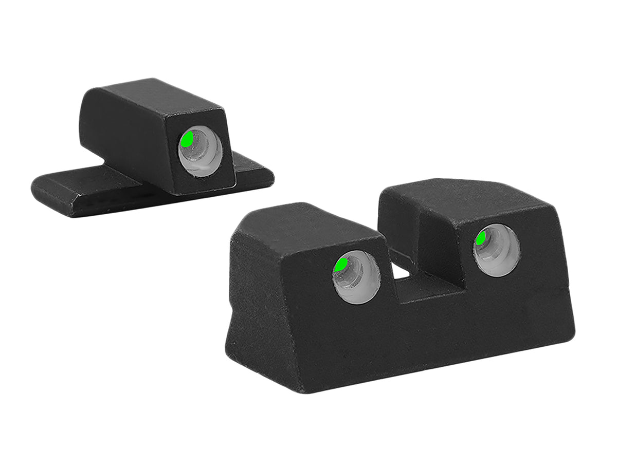 Meprolight Tru-Dot Fixed Green Tritium Front & Rear Night Sight Set Sig Sauer P-Series 9mm 357 SIG