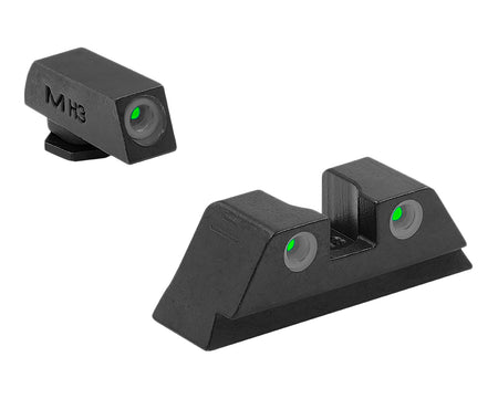 Meprolight Tru-Dot Fixed Tritium Front & Rear Sight Glock 17 19 22 23 24 25 28 31 32 33 34 35 37 38 39