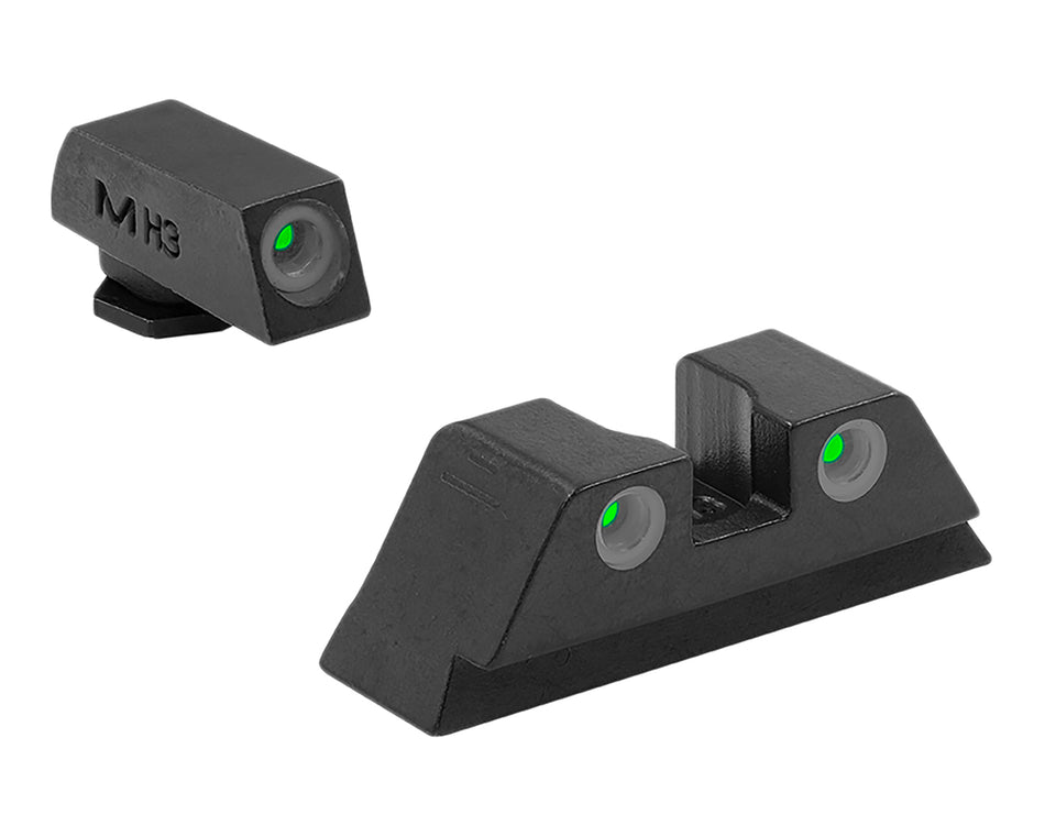 Meprolight Tru-Dot Fixed Tritium Front & Rear Sight Glock 17 19 22 23 24 25 28 31 32 33 34 35 37 38 39