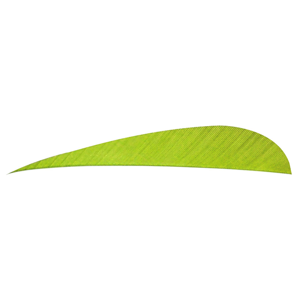 Trueflight 5" Parabolic LW Feathers Chartreuse 100-Pack