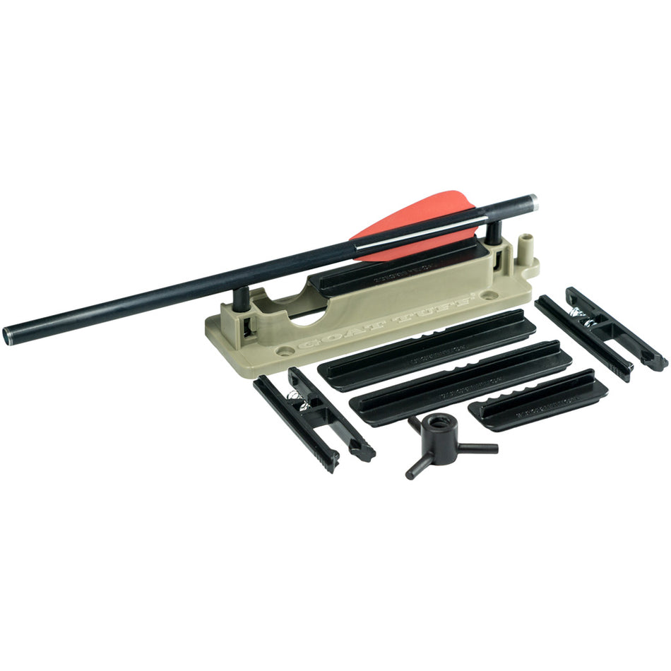 GoatTuff Crossbow Arrow Fletcher Tool with Lock Down Clips