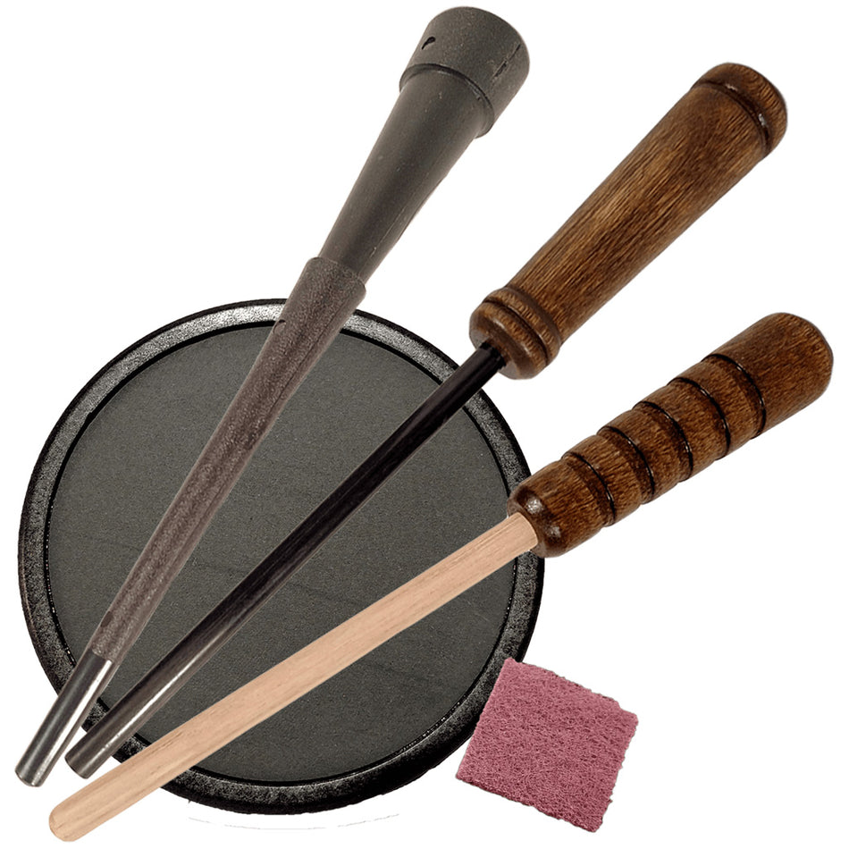 Quaker Boy Triplet Turkey Call Slate Surface with Peg Cleaning Pad