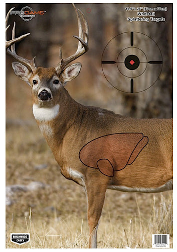 Birchwood Casey Pregame Deer Full-Color Splattering Paper Target 16.5" x 24" 3 Per Pkg