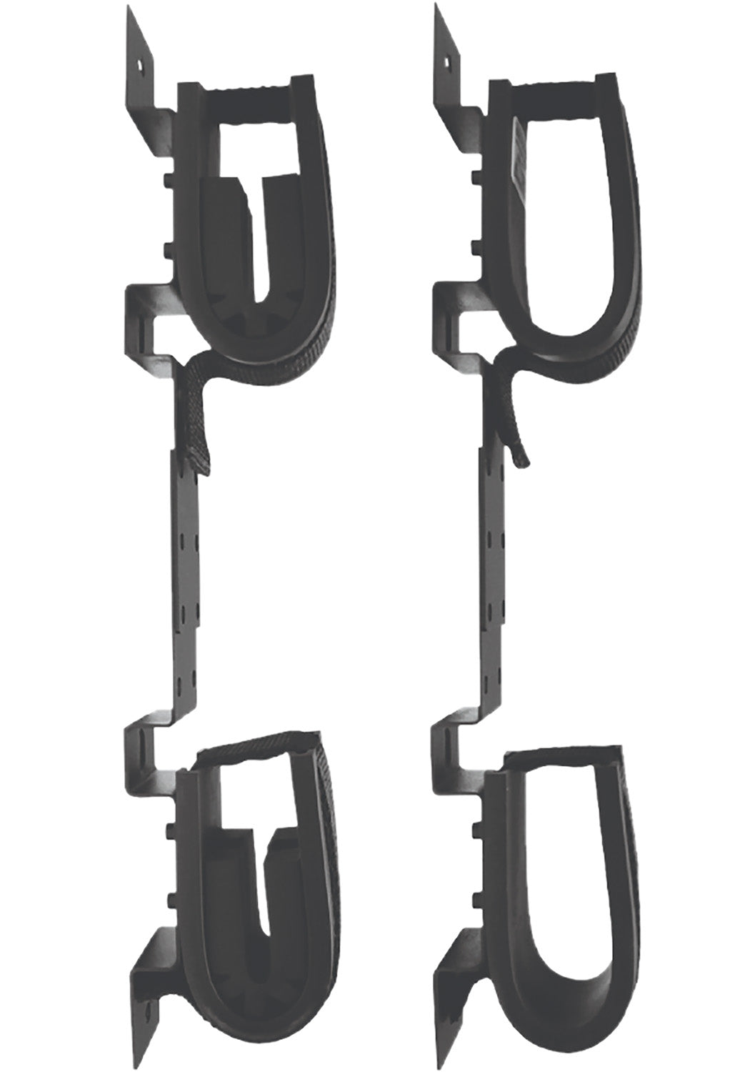 Rugged Gear 10065 Vehicle/Wall Screw Mount Double Hook Black Steel 2-Gun