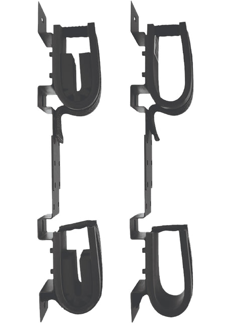 Rugged Gear 10065 Vehicle/Wall Screw Mount Double Hook Black Steel 2-Gun