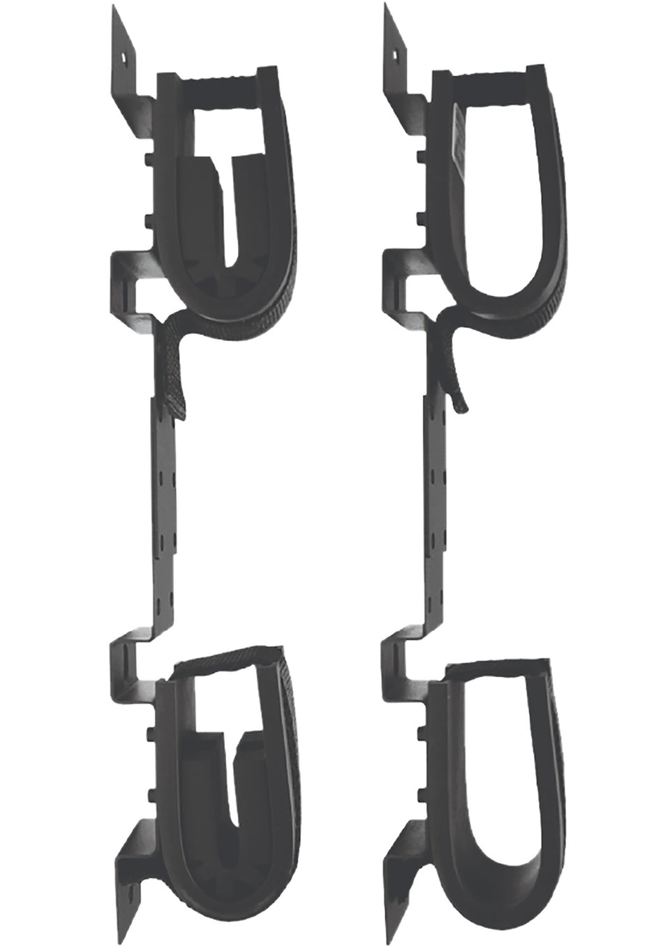 Rugged Gear 10065 Vehicle/Wall Screw Mount Double Hook Black Steel 2-Gun