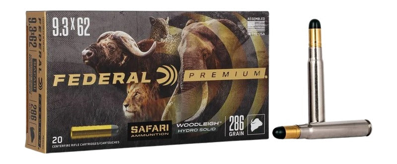 Federal Premium Safari Cape-Shok 9.3x72mmR 286 grain Woodleigh Hydro Solid ammunition