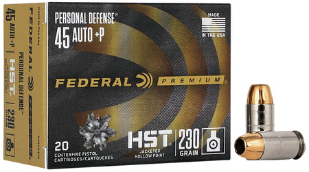 Federal Premium Personal Defense HST Jacketed Hollow Point 230 Grain .45 ACP/Auto 950 fps