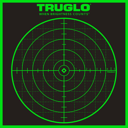 TruGlo TG10A6 Tru-See Self-Adhesive Green Halo Grid Bullseye Paper Targets 6 Pack