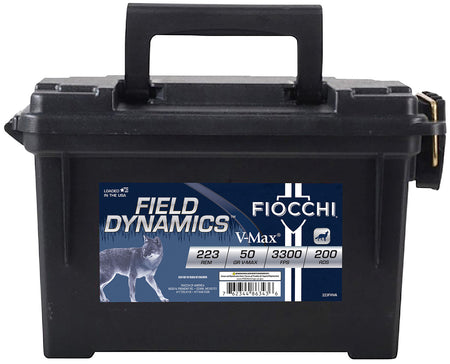 Fiocchi Field Dynamics .223 Remington 50 grain Hornady V-Max ammunition