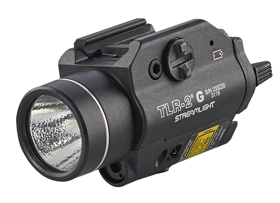 Streamlight TLR-2 G 300 Lumen Gun Light Black Anodized Daylight Visible Green Targeting Laser