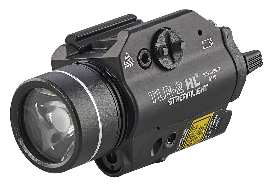Streamlight TLR-2 HL 1000 Lumen Gun Light Black Anodized Integrated Red Aiming Laser