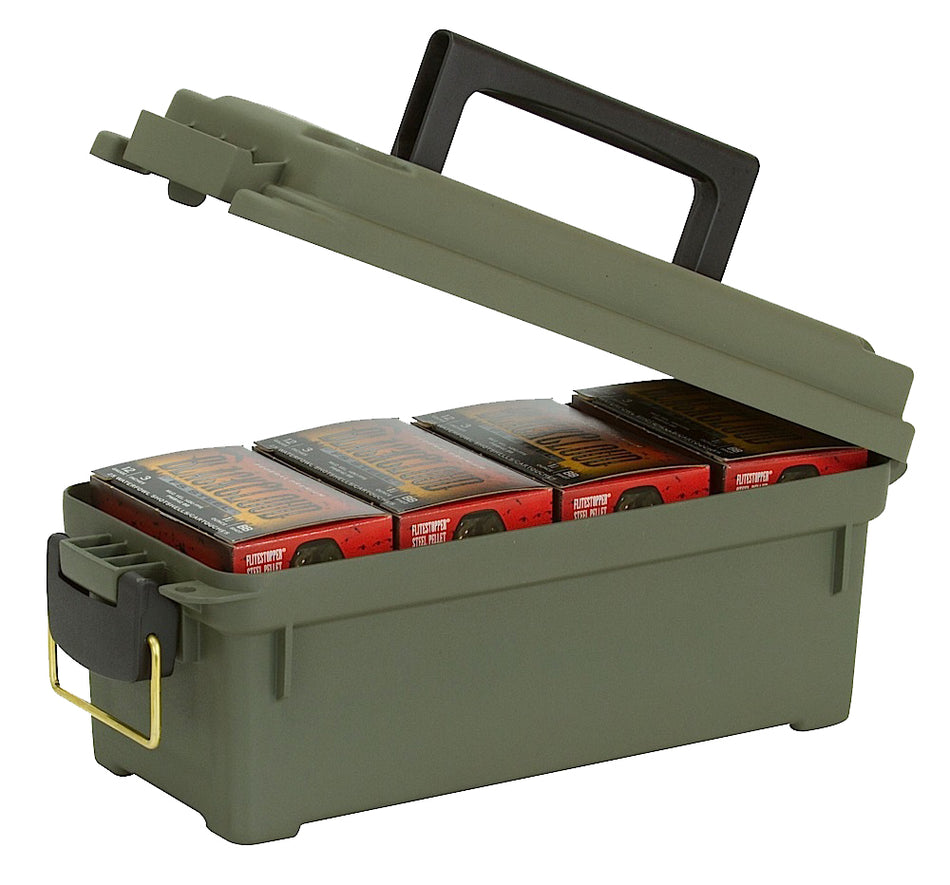 Plano 121202 Waterproof Shell Ammo Box OD Green Plastic 4-Box Capacity