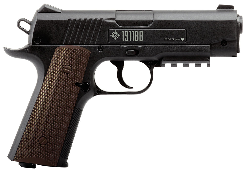 Crosman 40001 CO2 Powered 1911 .177 BB Air Pistol 20+1 Checkered Polymer Grip