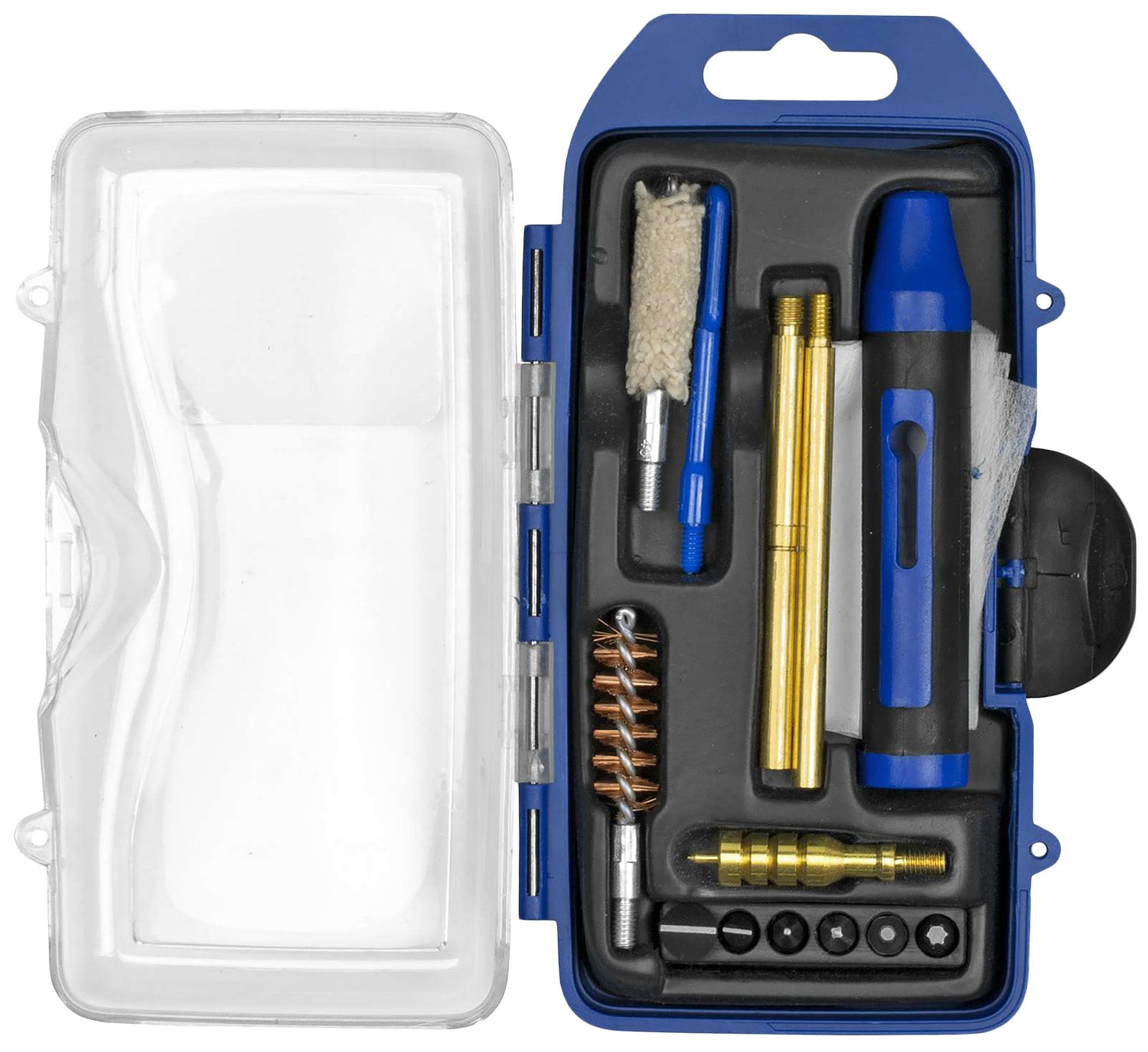 DAC GM40P .40 Cal and 10mm Pistol GunMaster Gun Cleaning Kit 14 Pieces Black/Blue