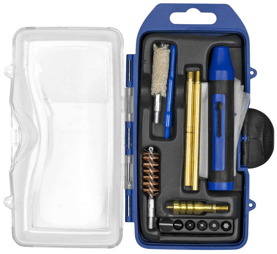 DAC GM40P .40 Cal and 10mm Pistol GunMaster Gun Cleaning Kit 14 Pieces Black/Blue