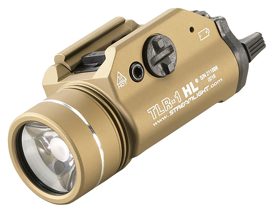 Streamlight TLR-1 HL 1000 Lumen Gun Light Flat Dark Earth Shock-Proof LED Picatinny Rail