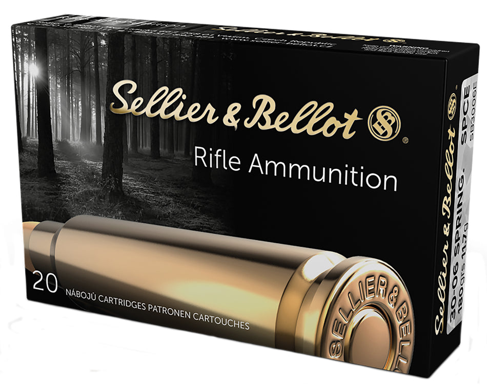 Sellier and Bellot Rifle .30-06 Springfield 180 grain Soft Point Cut Through Edge ammunition