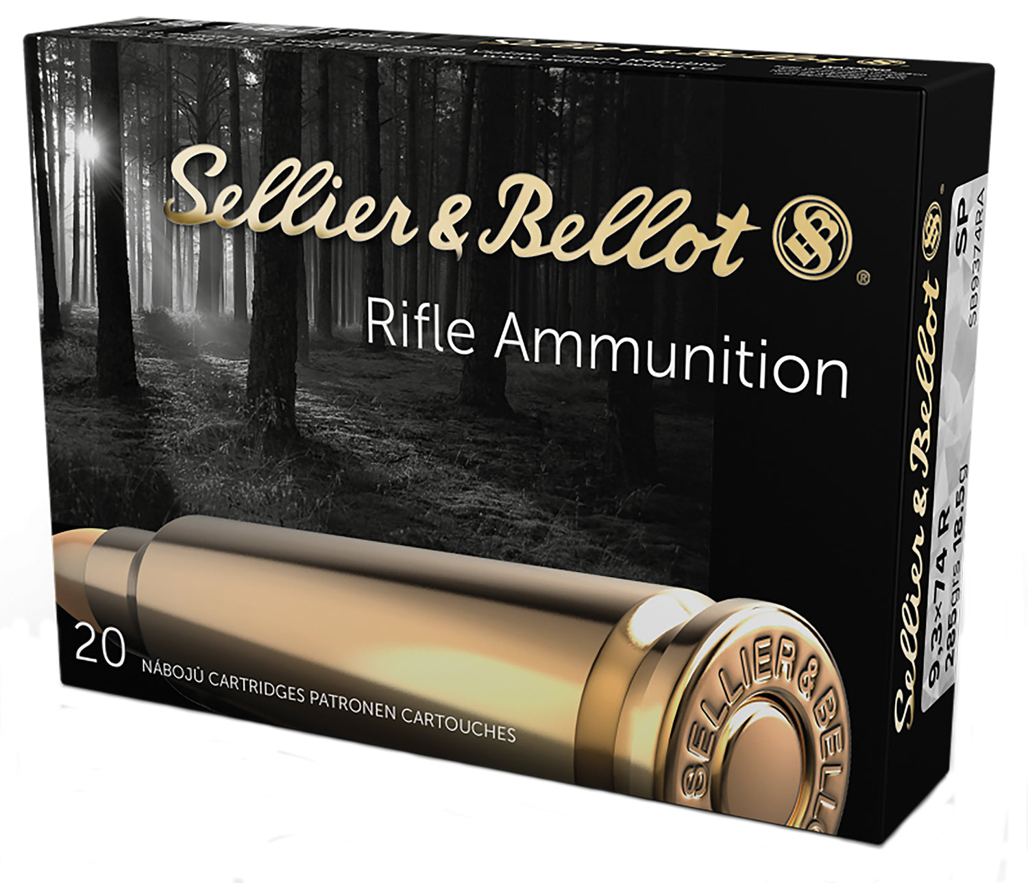Sellier and Bellot Rifle 9.3x72mmR 286 grain Soft Point ammunition