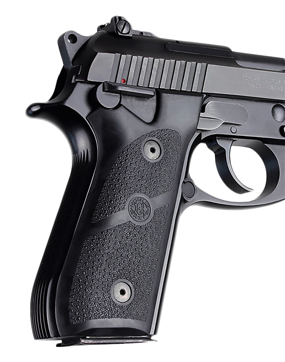 Hogue 99010 Taurus PT-92 PT-99 Cobblestone Black Rubber Grip Panels