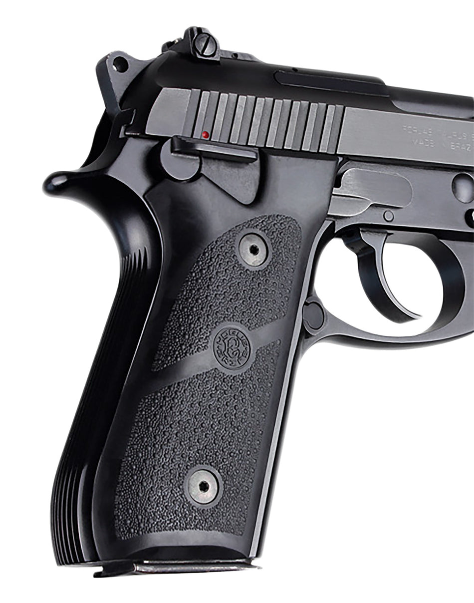 Hogue 99010 Taurus PT-92 PT-99 Cobblestone Black Rubber Grip Panels