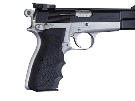 Hogue 09000 Browning Hi-Power Cobblestone Black Rubber Grip Finger Grooves
