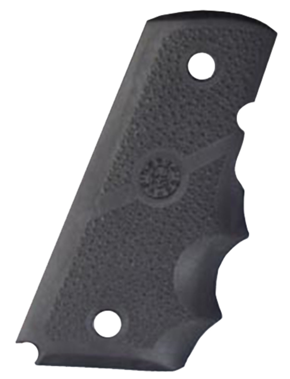 Hogue 43000 1911 Officer Model Cobblestone Rubber Grip Black Finger Grooves